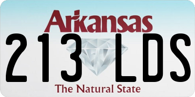AR license plate 213LDS