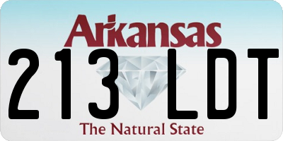 AR license plate 213LDT