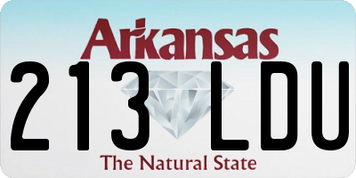 AR license plate 213LDU