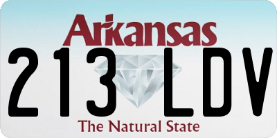 AR license plate 213LDV