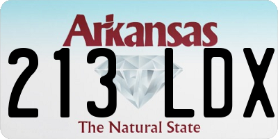 AR license plate 213LDX