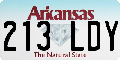 AR license plate 213LDY