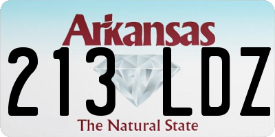 AR license plate 213LDZ