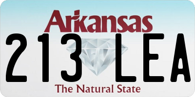 AR license plate 213LEA
