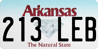 AR license plate 213LEB