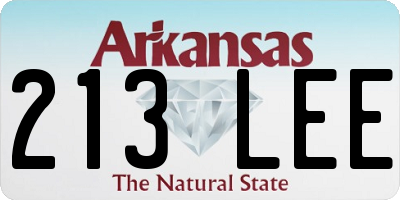 AR license plate 213LEE