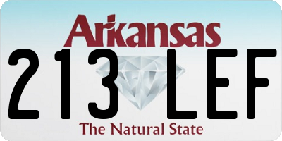 AR license plate 213LEF