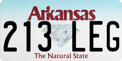 AR license plate 213LEG