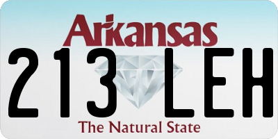 AR license plate 213LEH