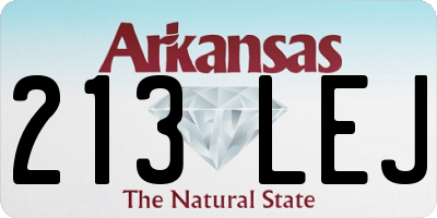 AR license plate 213LEJ