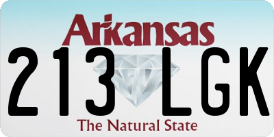 AR license plate 213LGK