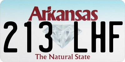 AR license plate 213LHF