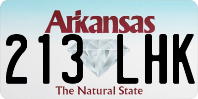 AR license plate 213LHK