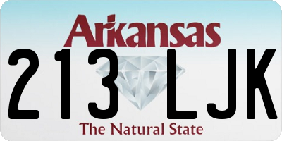 AR license plate 213LJK