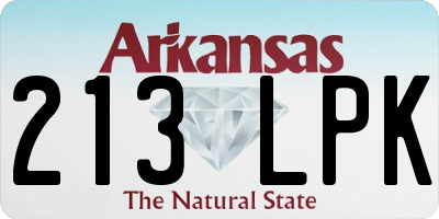 AR license plate 213LPK