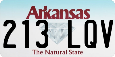 AR license plate 213LQV