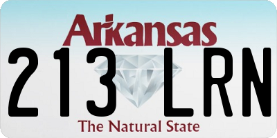 AR license plate 213LRN