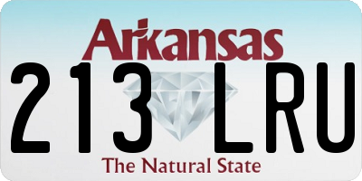 AR license plate 213LRU