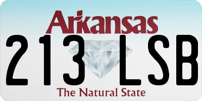AR license plate 213LSB