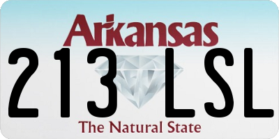 AR license plate 213LSL