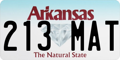 AR license plate 213MAT