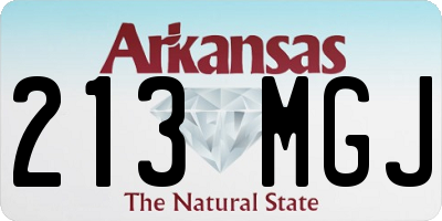 AR license plate 213MGJ