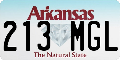 AR license plate 213MGL