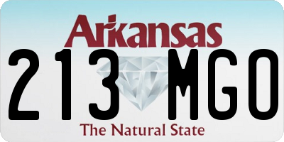 AR license plate 213MGO