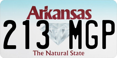 AR license plate 213MGP