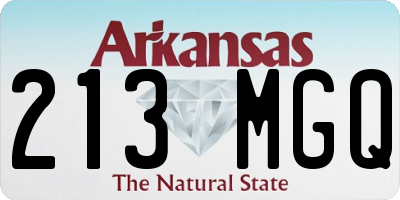 AR license plate 213MGQ