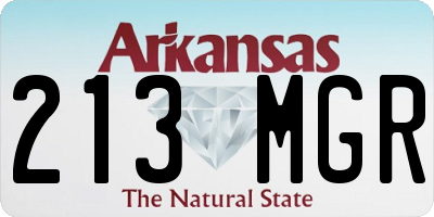 AR license plate 213MGR