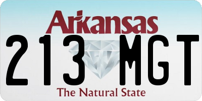 AR license plate 213MGT