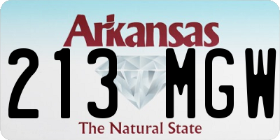 AR license plate 213MGW