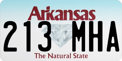 AR license plate 213MHA