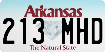AR license plate 213MHD