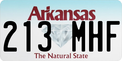 AR license plate 213MHF