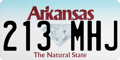 AR license plate 213MHJ