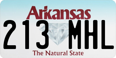 AR license plate 213MHL