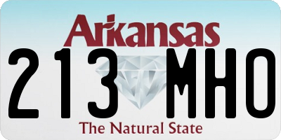 AR license plate 213MHO