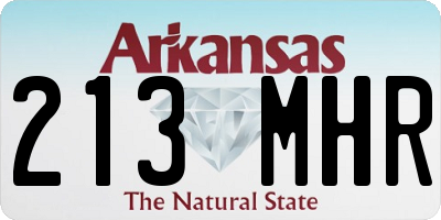 AR license plate 213MHR
