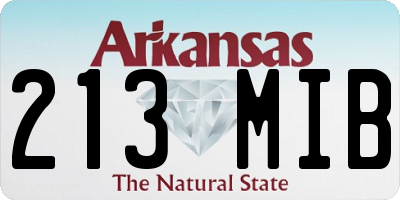 AR license plate 213MIB