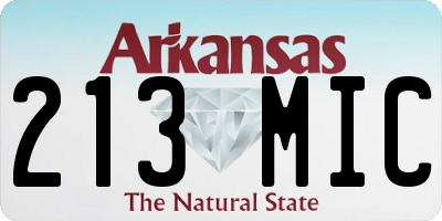 AR license plate 213MIC