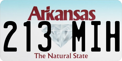 AR license plate 213MIH
