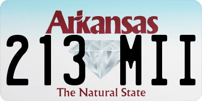 AR license plate 213MII