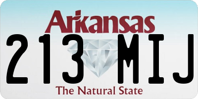 AR license plate 213MIJ