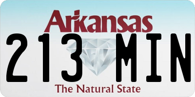 AR license plate 213MIN