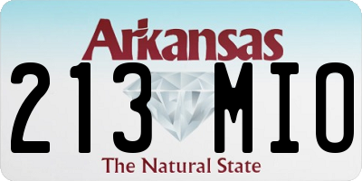 AR license plate 213MIO