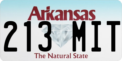 AR license plate 213MIT
