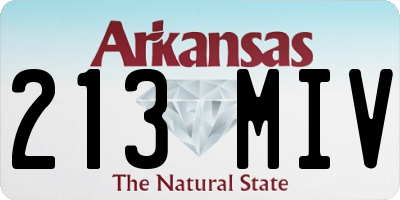 AR license plate 213MIV