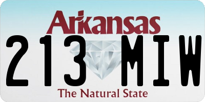 AR license plate 213MIW